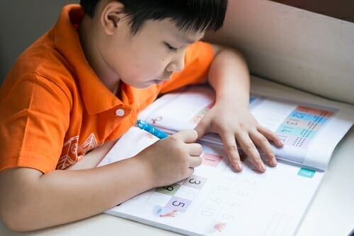 Little,Boy,Writing,Math,Exercise,At,Home Little,Boy,Writing,Math,Exercise,At,Home