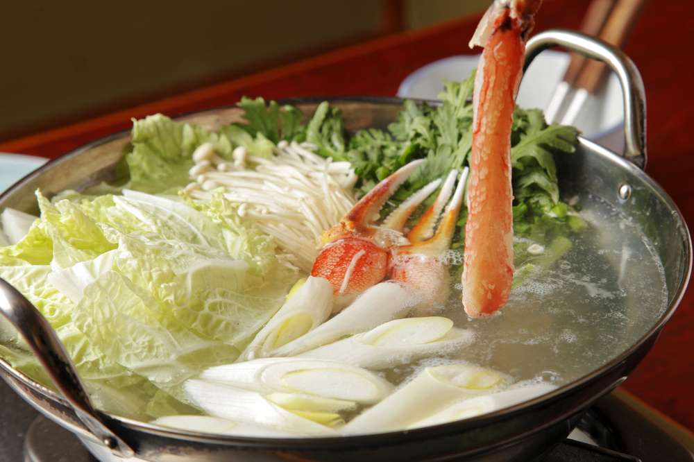 カニと野菜の中華鍋。 カニと野菜の中華鍋。