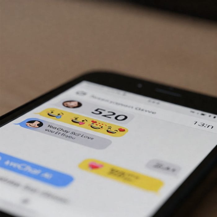 スマホ画面に表示された「520」のメッセージ