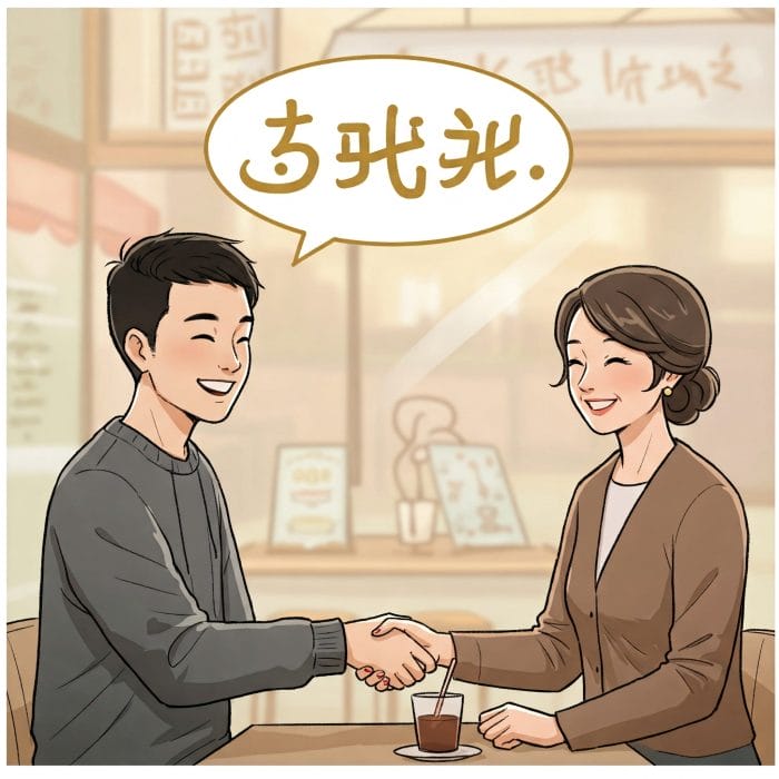 様々な状況で使える挨拶のイラスト