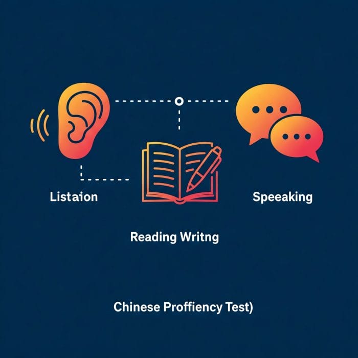 リスニング、筆記、スピーキングのスキルを示すアイコン