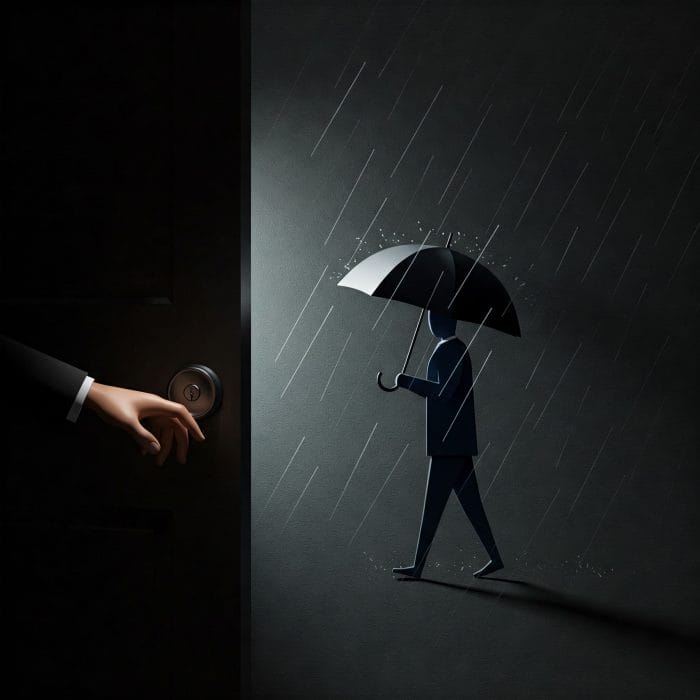 鍵とドア、傘などの条件メタファー