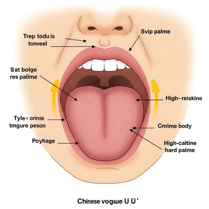 中国語の母音「ü」の発音の口の形を示すイラスト