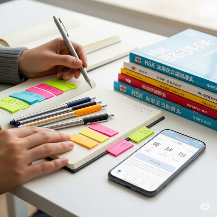 中国語学習計画と教材のイメージ