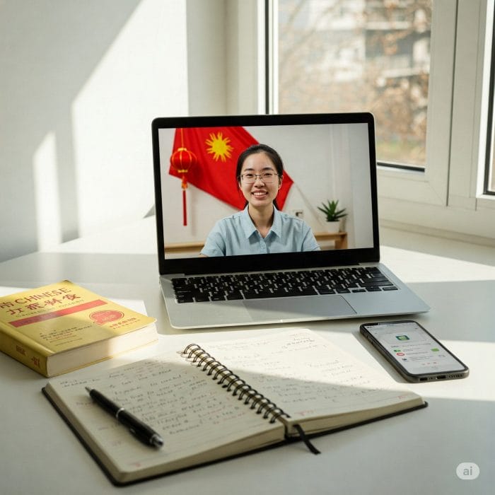 ノートパソコン、テキスト、スマートフォンなどの学習ツール