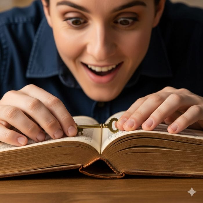 なくした鍵を見つけて喜んでいる人の手元