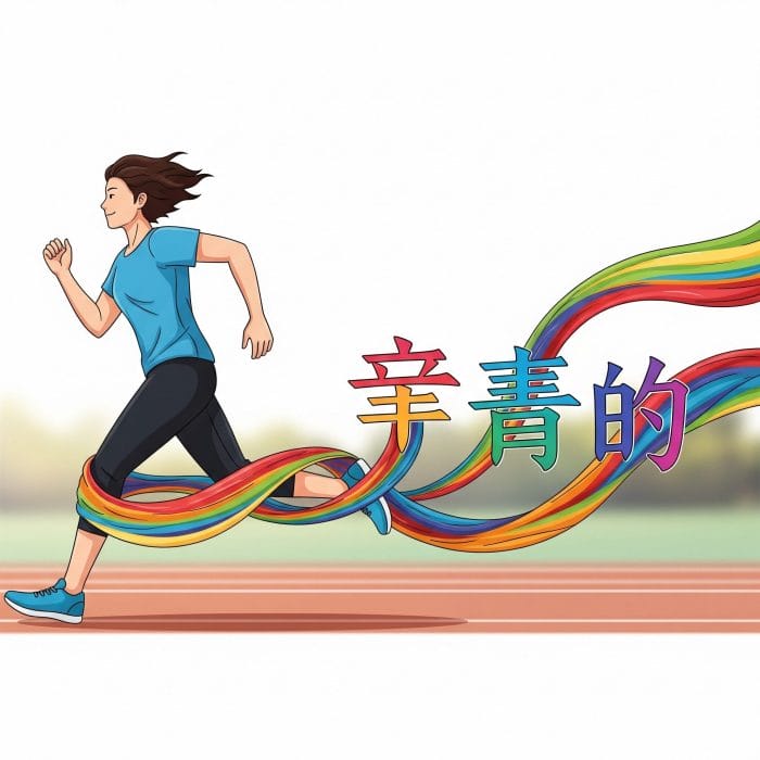 「地」が動詞を飾るリボンのイラスト