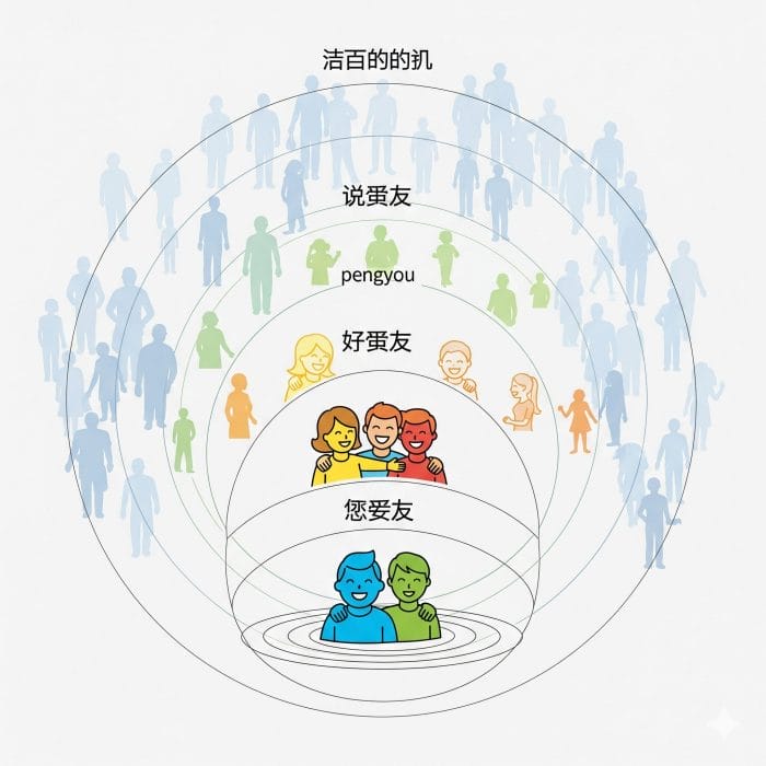 中国の友情レベルを示すインフォグラフィック