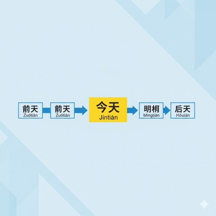 中国語の時間軸 昨天・今天・明天