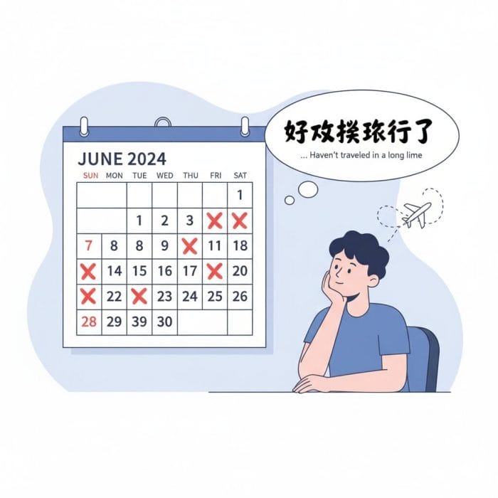 カレンダーを見ながら「久しぶりに〜していない」と考える人